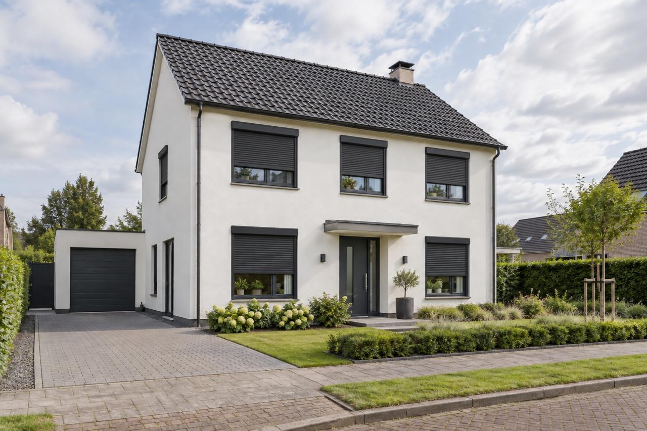 Anthracite shutters on every window